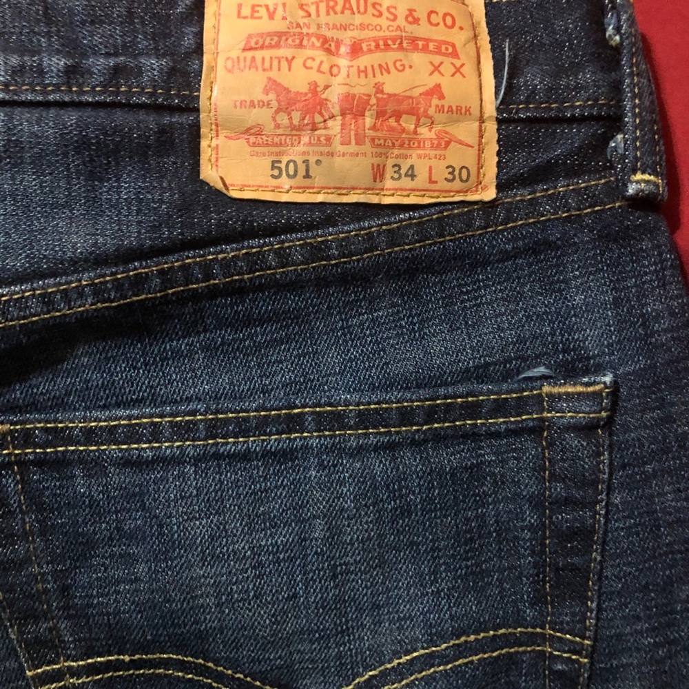 Levi’s 501 button fly jeans 34 x 30
